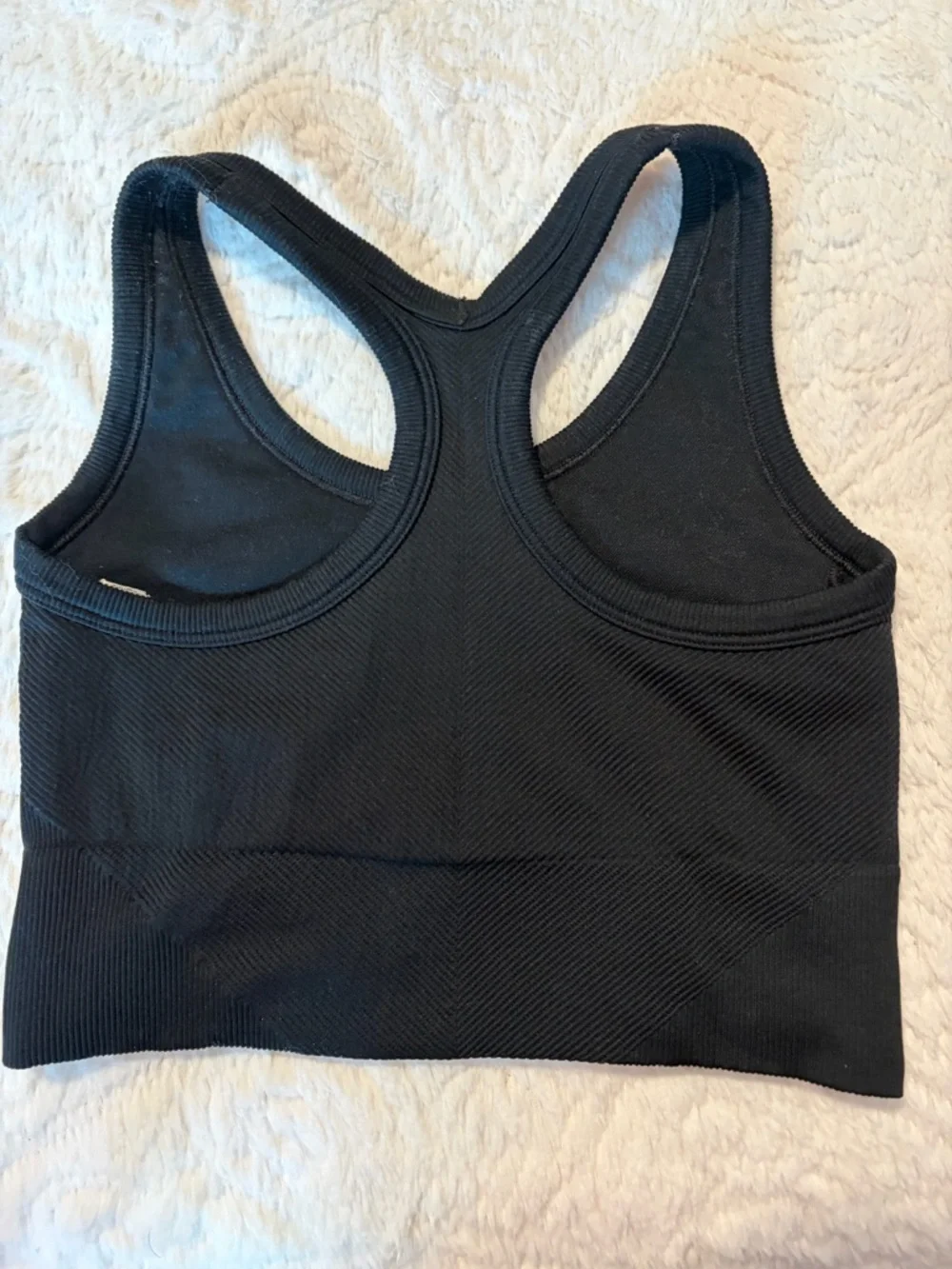 SPANX Black Racerback Sports Bra Athletic Workout Sporty Running Active Sz Small